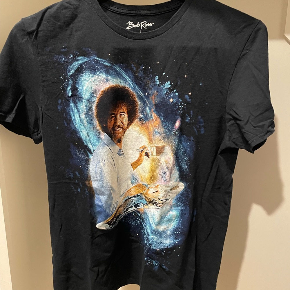 Bob Ross Black Graphic T-Shirt